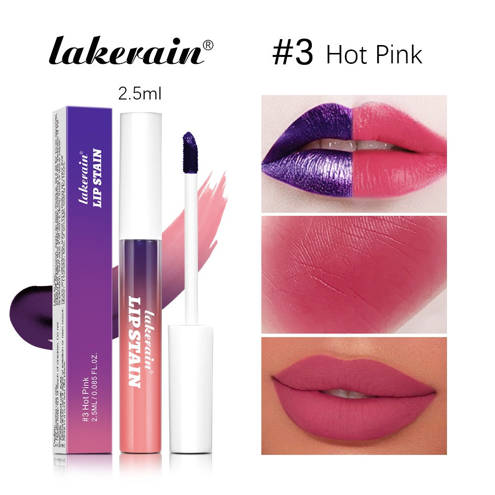 Conjunto de Batom Brilho Labial Rosa Lakerain