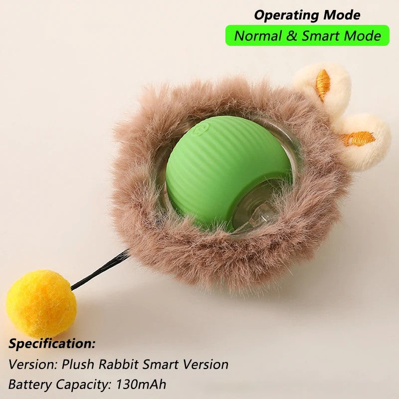 Bola De Brinquedo Interativo para Animais De Estimação, Bola De Rolamento Automática Com Cauda