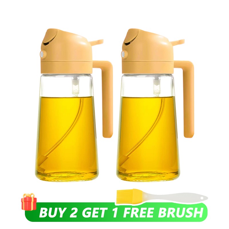Garrafa Sprey Pulverizador Recipiente De Óleo 2 em 1 - 500ml