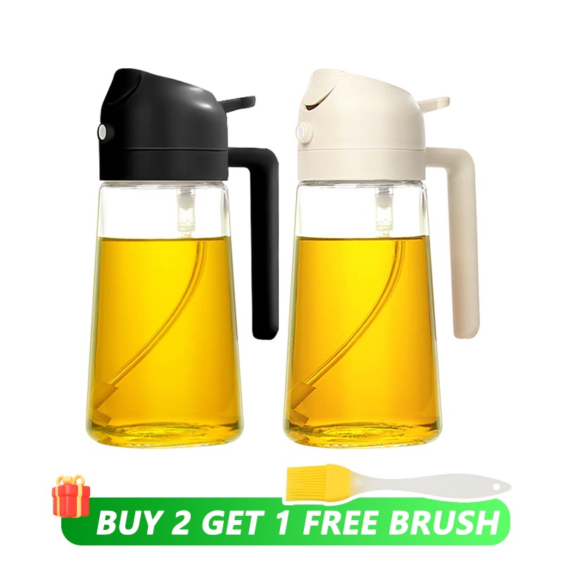 Garrafa Sprey Pulverizador Recipiente De Óleo 2 em 1 - 500ml