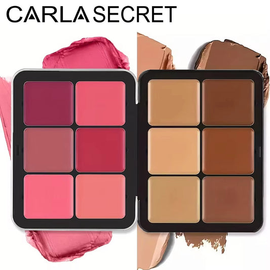 Caixa de Maquiagem Corretivo Blush Creme Fosco Com 12 Cores