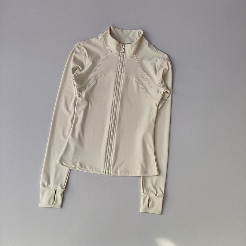 Jaqueta Esportiva Yoga Feminino Gola de Manga Comprida