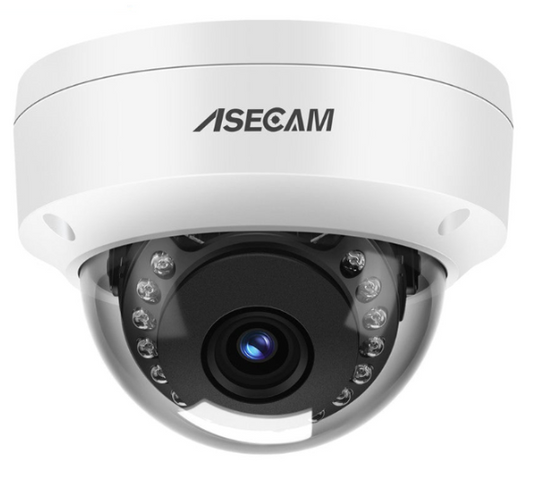 Câmera De Segurança IP POE ASECAM IK10 Prova De Explosão Para Ambientes Externos 4MP 8MP 4K