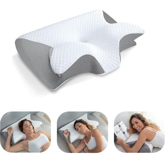 Travesseiro Cervical Ortopédico de Contorno Ergonômico 2 em 1