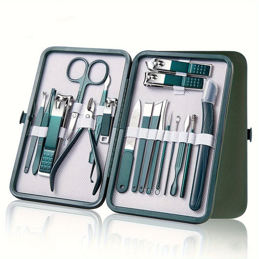 Conjunto De Manicure e Pedicure Em Aço Inoxidável