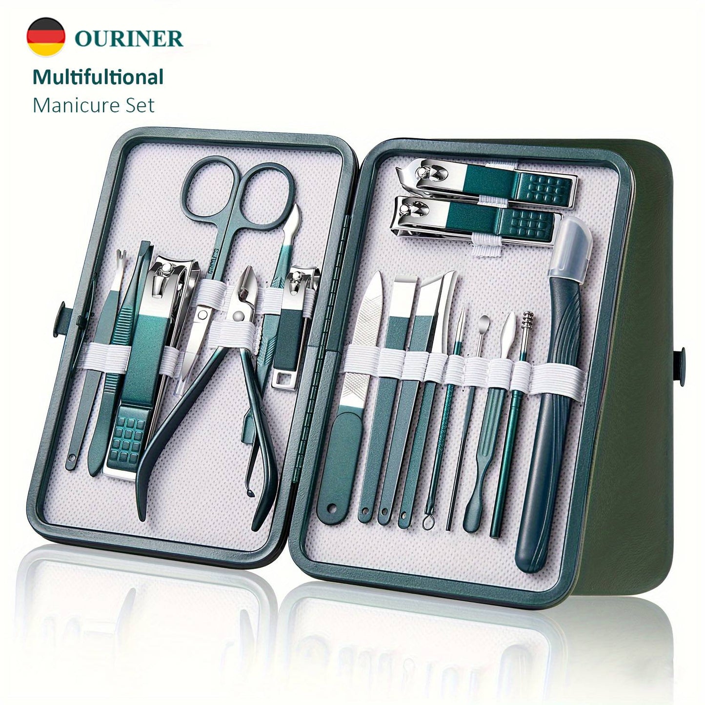 Conjunto De Manicure e Pedicure Em Aço Inoxidável