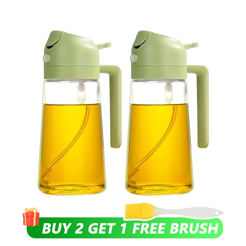 Garrafa Sprey Pulverizador Recipiente De Óleo 2 em 1 - 500ml