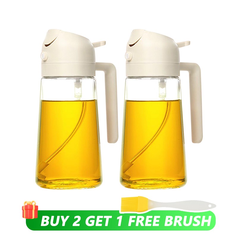 Garrafa Sprey Pulverizador Recipiente De Óleo 2 em 1 - 500ml