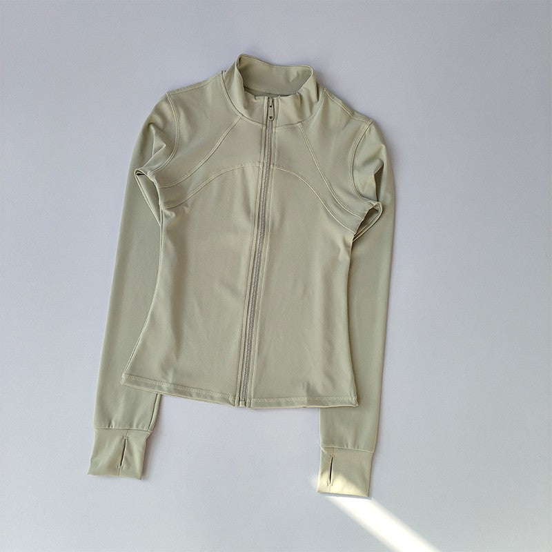 Jaqueta Esportiva Yoga Feminino Gola de Manga Comprida