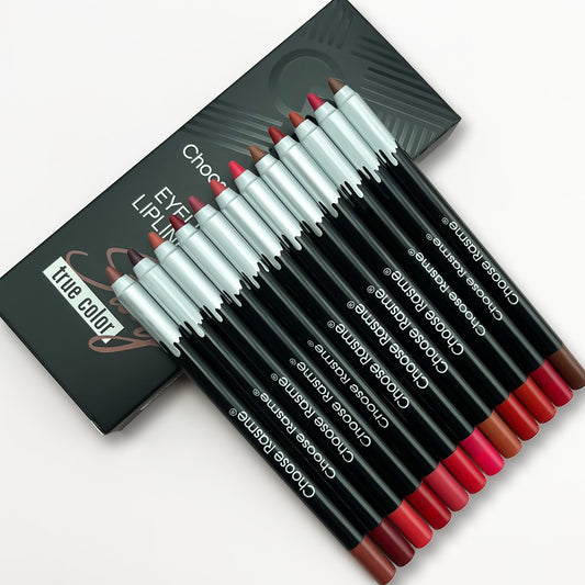 Conjunto de Delineador Labial Fosco de 12 Cores