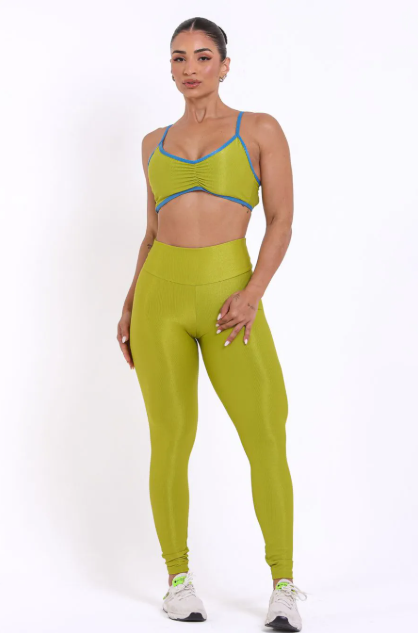 Conjunto Canelado de Compressão ALICE Verde