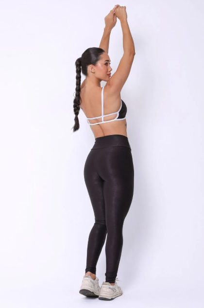 Conjunto Canelado de compressão Elis Preto
