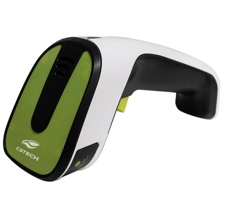 Leitor de Código de Barras CCD C3 Tech, Sem Fio, Preto/Verde - LB-W300BK