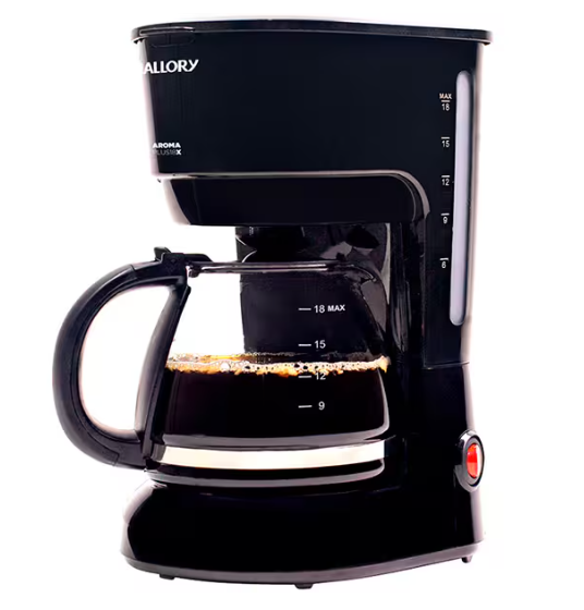 Cafeteira elétrica Aroma Plus 18x, 127V, Capacidade 750 ml, Mallory - CX 1 UN