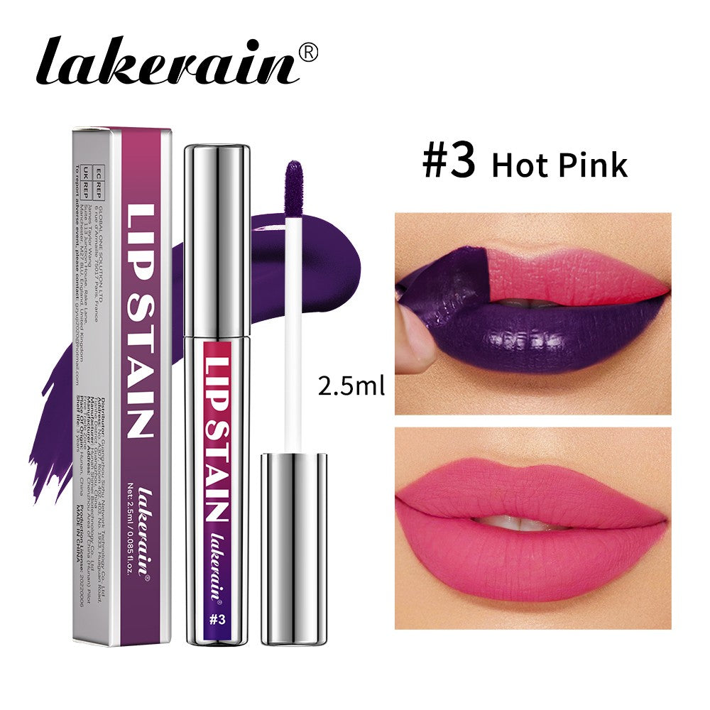 Conjunto de Batom Brilho Labial Rosa Lakerain