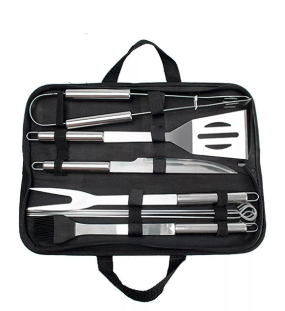 Kit Profissional De Faca Personalizado 9 Peças P/ Churrasco INOX