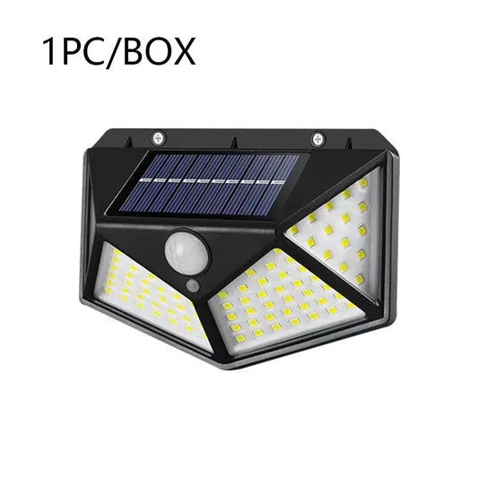 Lâmpada de parede solar ao ar livre, movido a energia solar, com sensor de movimento