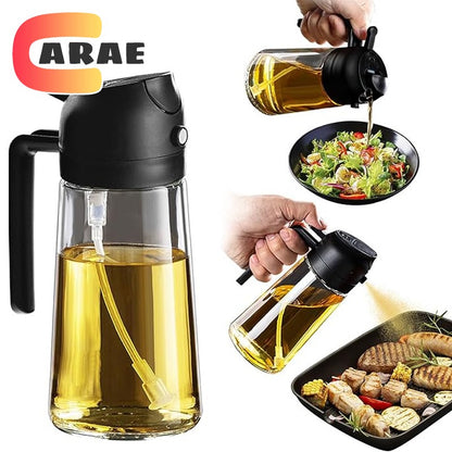 Garrafa Sprey Pulverizador Recipiente De Óleo 2 em 1 - 500ml