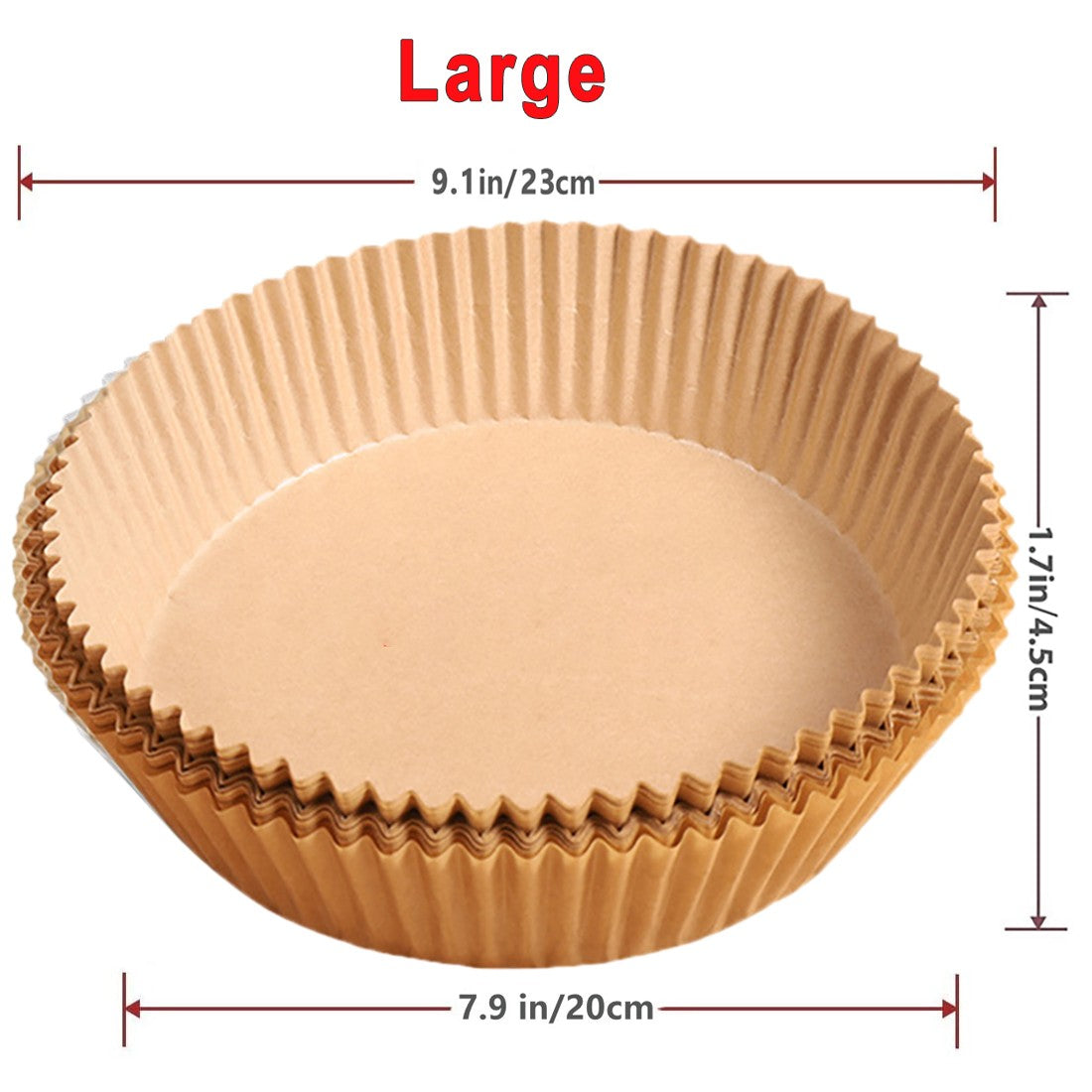 Air Fryer Papel descartável, papéis de cozimento antiaderentes Airfryer, forros redondos, acessórios de cozinha, 50 pcs, 100pcs