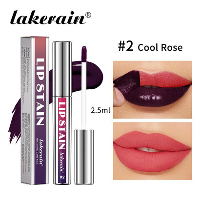 Conjunto de Batom Brilho Labial Rosa Lakerain