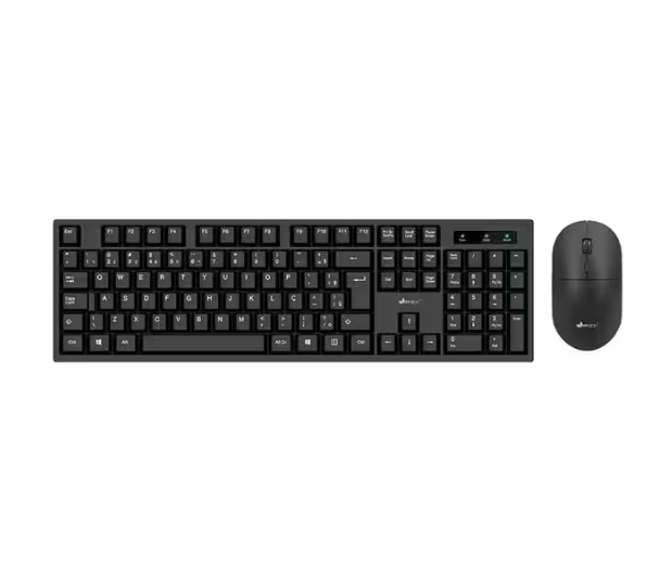 Teclado e Mouse sem Fio, Wireless, Padrão ABNT2, Preto, App-Tech - CX 1 UN