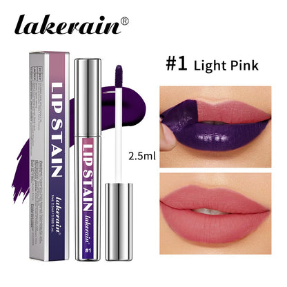 Conjunto de Batom Brilho Labial Rosa Lakerain