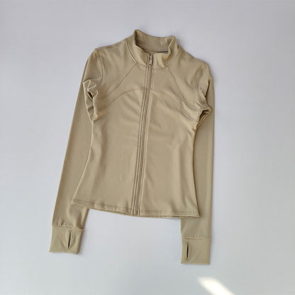 Jaqueta Esportiva Yoga Feminino Gola de Manga Comprida