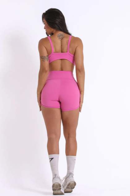 Conjunto Short Polimida Marjorie Rosa