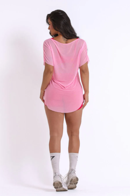 Blusa de Tule Rosa