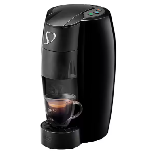 Cafeteira para Espresso e Multibebidas, Lov Basic, 127v, Preta, Três Corações CX 1 UN