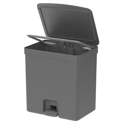 Lixeira plástica com pedal, 20L, Ou - CX 1 UN
