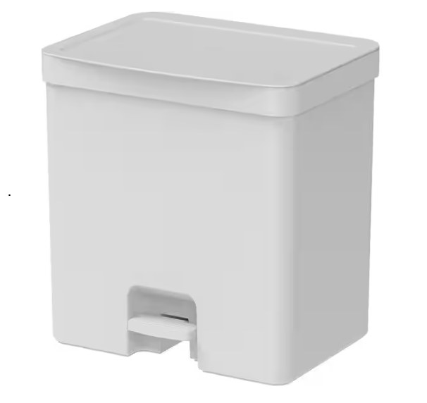 Lixeira plástica com pedal, 20L, Ou - CX 1 UN