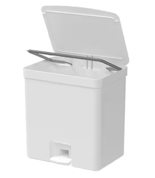 Lixeira plástica com pedal, 20L, Ou - CX 1 UN