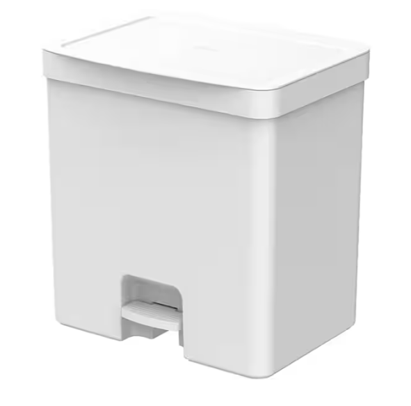 Lixeira plástica com pedal, 20L, Ou - CX 1 UN
