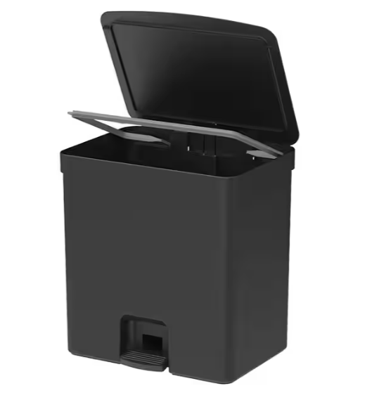 Lixeira plástica com pedal, 20L, Ou - CX 1 UN