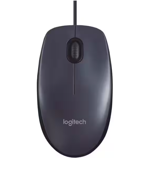 Mouse com fio USB Logitech M90 com Design Ambidestro e Facilidade Plug and Play BT 1 UN